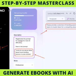 Create a Full eBook with AI: A Step-by-Step Masterclass Featuring Video Tutorials(PRL& MRR)