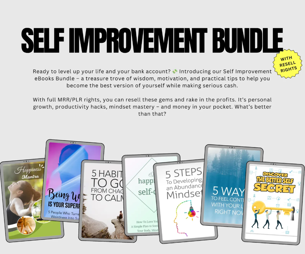 Self-Improvement eBook Bundle | 750 Digital Books with Resell Rights | Personal Growth Collection - Image 6
