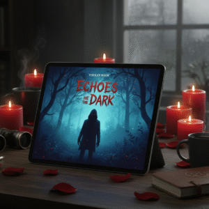 Mystery eBook & Thriller Cover Mockup | Blank iPad Scene | Canva Marketing Asset{PRL& MRR}