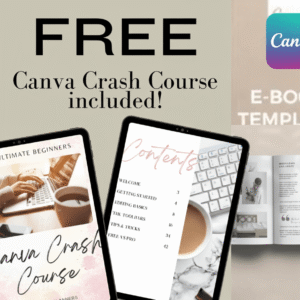 Canva eBook & Course Workbook Template | How to Create eBooks | 250-Page Editable Template{PRL& MRR}