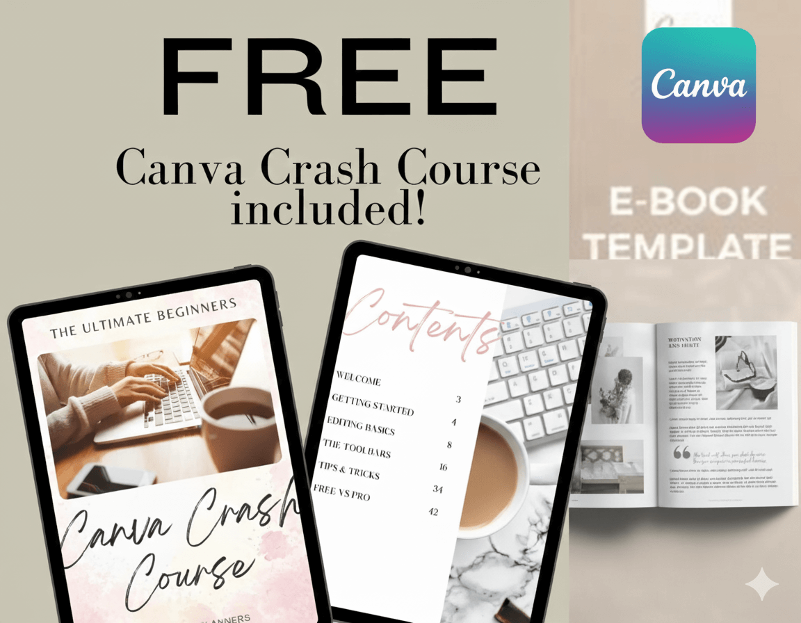 Canva eBook & Course Workbook Template | How to Create eBooks | 250-Page Editable Template{PRL& MRR} - Image 2