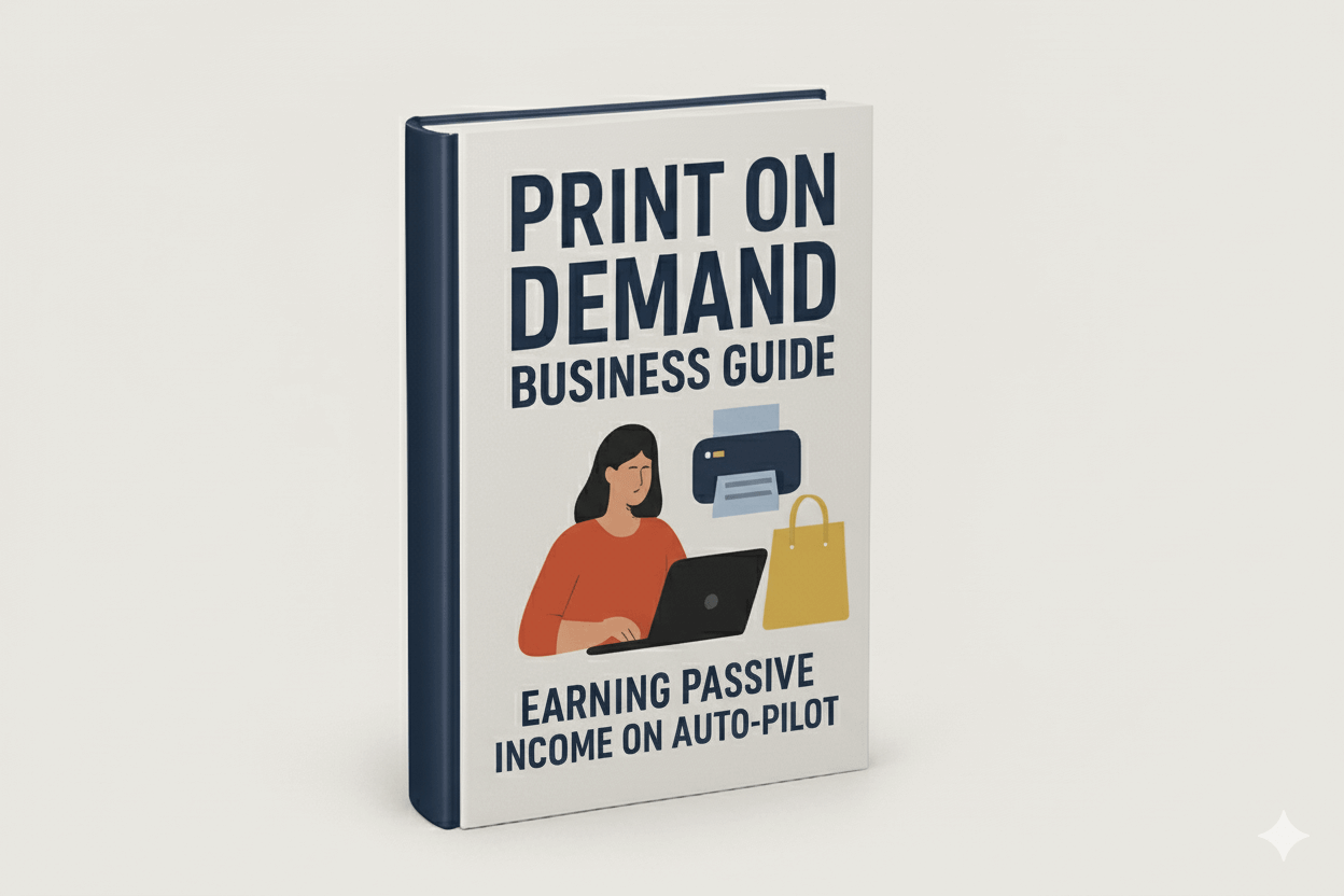 Print-On-Demand Business Blueprint | Ready-Made POD eBook | Achieve Passive Income Effortlessly (PRL& MRR)