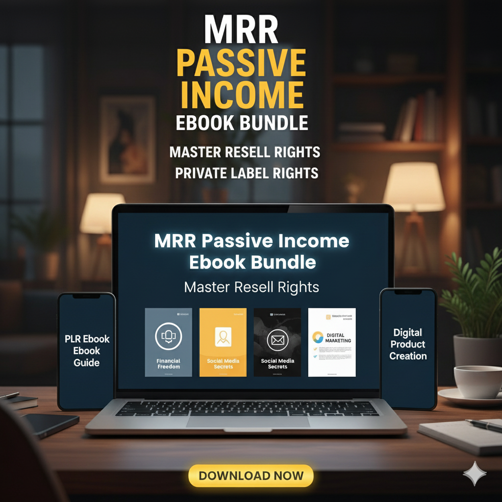 Passive Income eBook Bundle with Master Resell Rights & Private Label Rights (PLR)