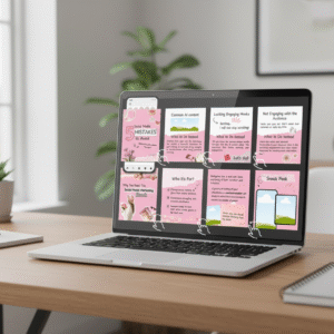 100 Aesthetic Pink Instagram Carousel Templates – Editable Canva with PLR & MRR
