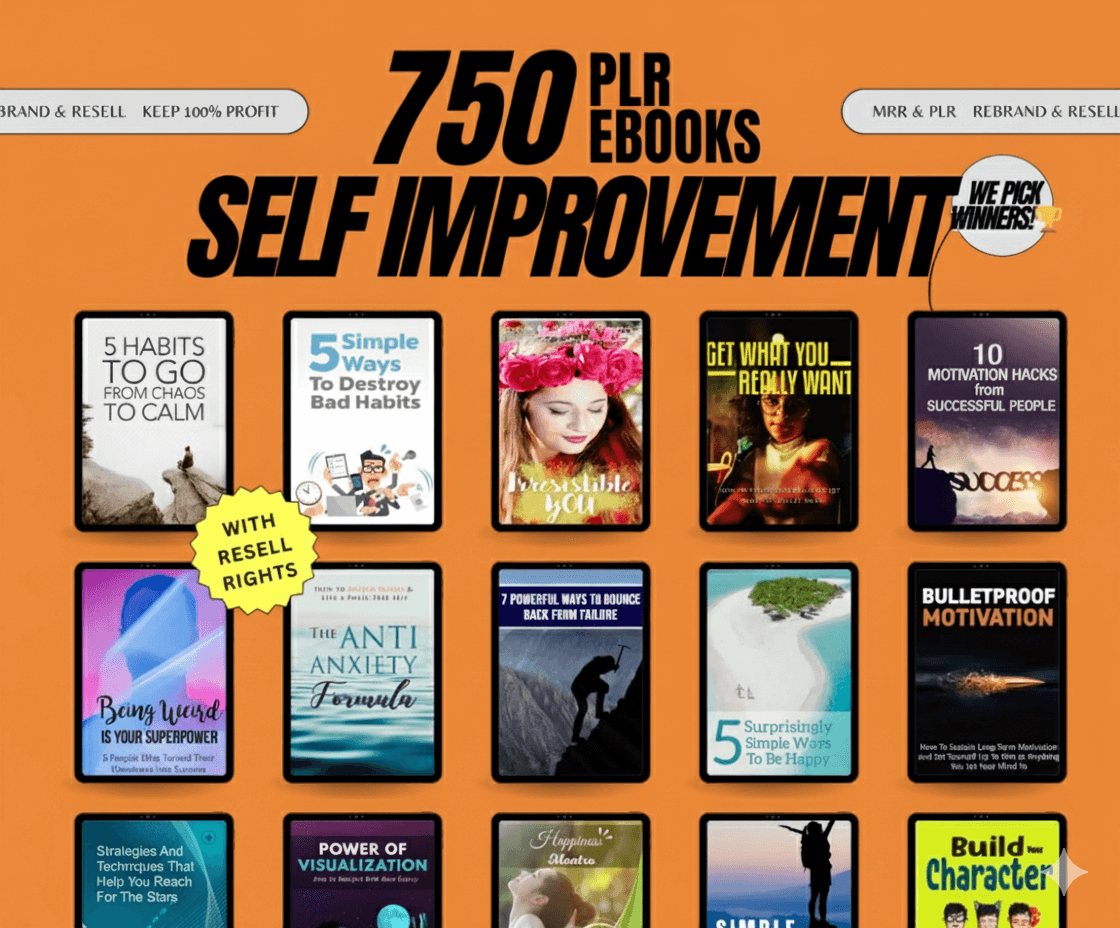Self-Improvement eBook Bundle | 750 Digital Books with Resell Rights | Personal Growth Collection - Image 4