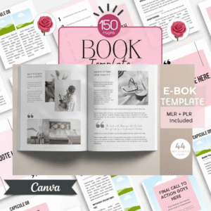 Canva eBook Templates | Course & Workbook Templates | How to Create eBooks | 150 Editab{PRL& MRR}le Canva Templates