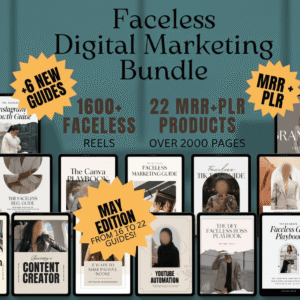 22 Faceless Digital Marketing MRR Products | Done-For-You Faceless Marketing | Master Resell Rights