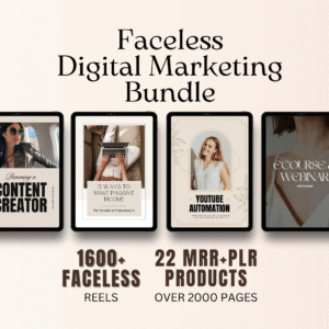 22 Faceless Digital Marketing MRR Products | Done-For-You Faceless Marketing | Master Resell Rights