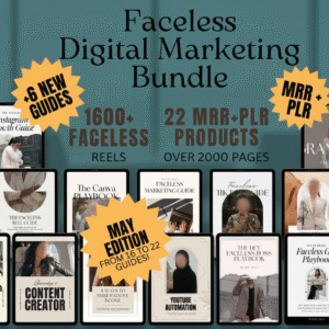 22 Faceless Digital Marketing MRR Products | Done-For-You Faceless Marketing | Master Resell Rights