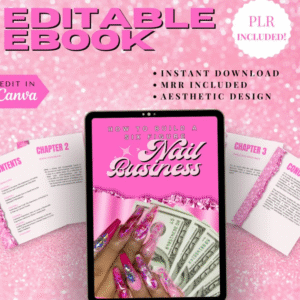 PLR eBook – Nail Business | Done-for-You Canva Template | Passive Income | Resell Rights