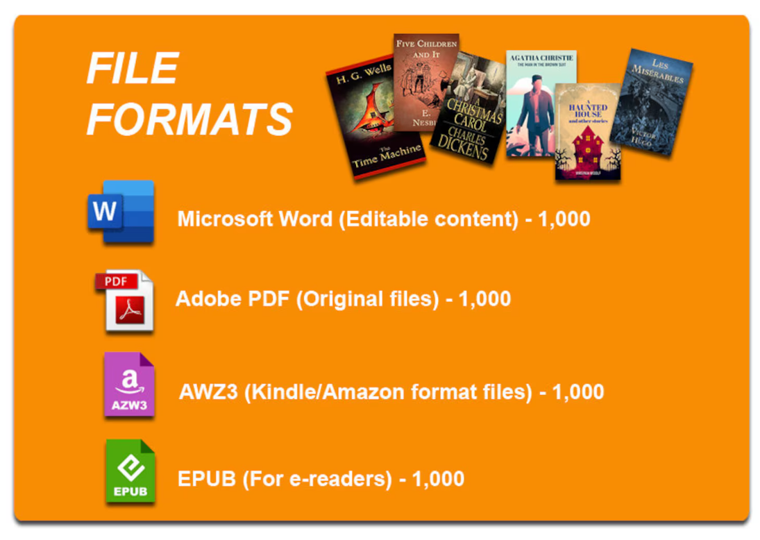 1,000 Timeless Classics & World-Famous Novels in Digital Format | PLR Included | 100% Copyright-Free - Image 2